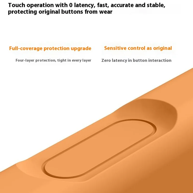 For iPhone 16 Case Soft Touch Liquid Silicone Phone Cover with Camera Touch Control Button - Orange