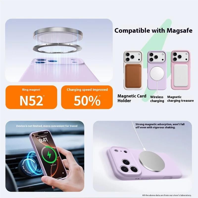 For iPhone 17 Pro Max Case Compatible with MagSafe Precise Cutouts Liquid Silicone Protective Back Cover - Light Yellow