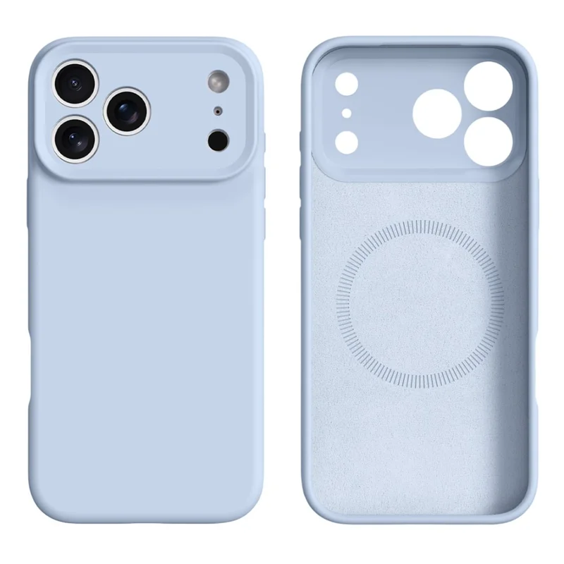 For iPhone 17 Pro Max Case Compatible with MagSafe Precise Cutouts Liquid Silicone Protective Back Cover - Baby Blue