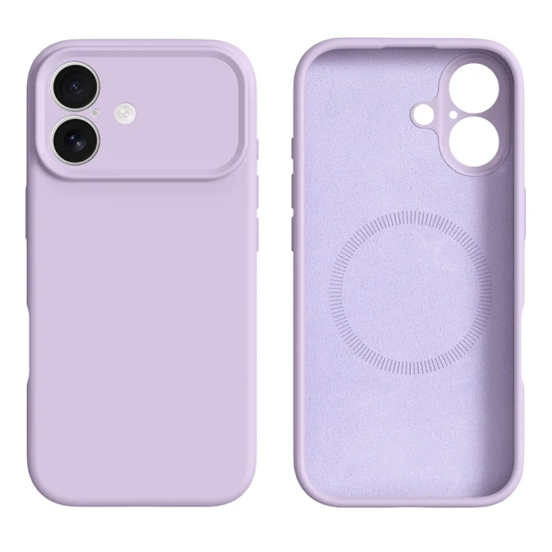 For iPhone 17 Case Compatible with MagSafe Precise Cutouts Liquid Silicone Protective Back Cover - Light Purple