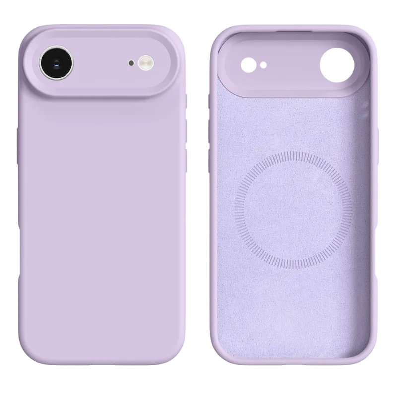 For iPhone Air Case Compatible with MagSafe Precise Cutouts Liquid Silicone Protective Back Cover - Light Purple