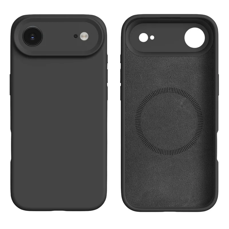 For iPhone Air Case Compatible with MagSafe Precise Cutouts Liquid Silicone Protective Back Cover - Black