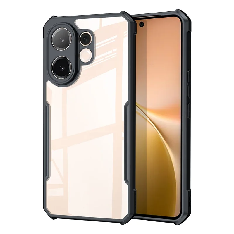 XUNDD Funda para vivo V60 5G Carcasa de TPU a prueba de golpes + Cubierta trasera de acrílico transparente