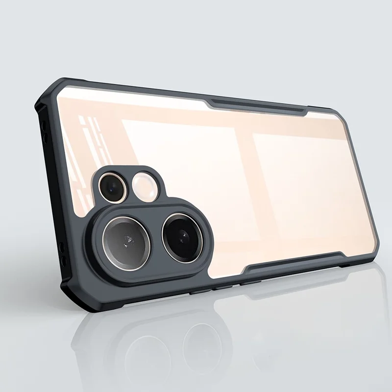 XUNDD Funda para vivo V60 5G Carcasa de TPU a prueba de golpes + Cubierta trasera de acrílico transparente