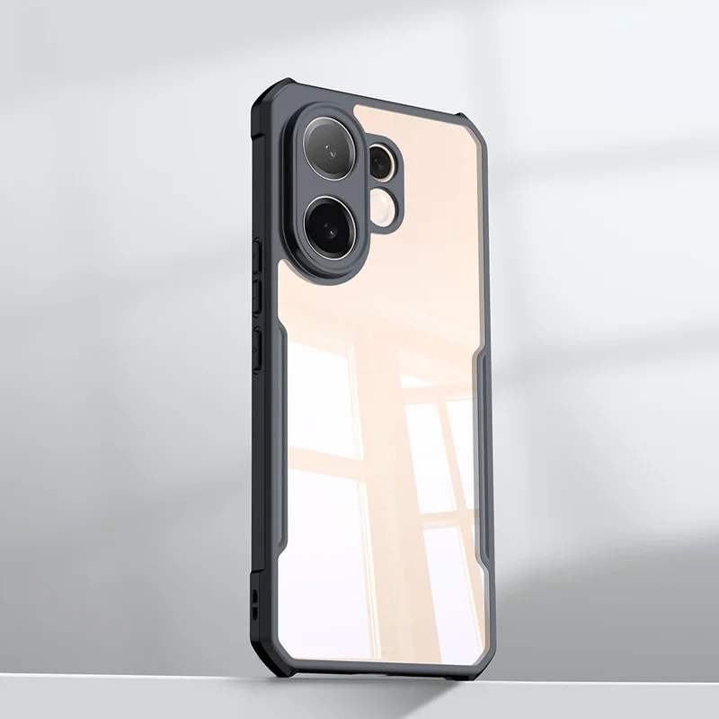 XUNDD Funda para vivo V60 5G Carcasa de TPU a prueba de golpes + Cubierta trasera de acrílico transparente