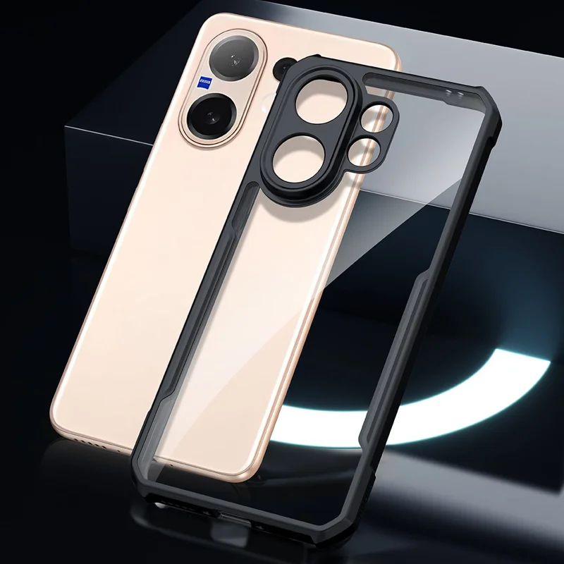 XUNDD Funda para vivo V60 5G Carcasa de TPU a prueba de golpes + Cubierta trasera de acrílico transparente