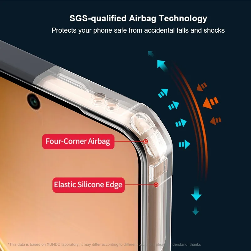 XUNDD Funda para vivo V60 5G Carcasa de TPU a prueba de golpes + Cubierta trasera de acrílico transparente