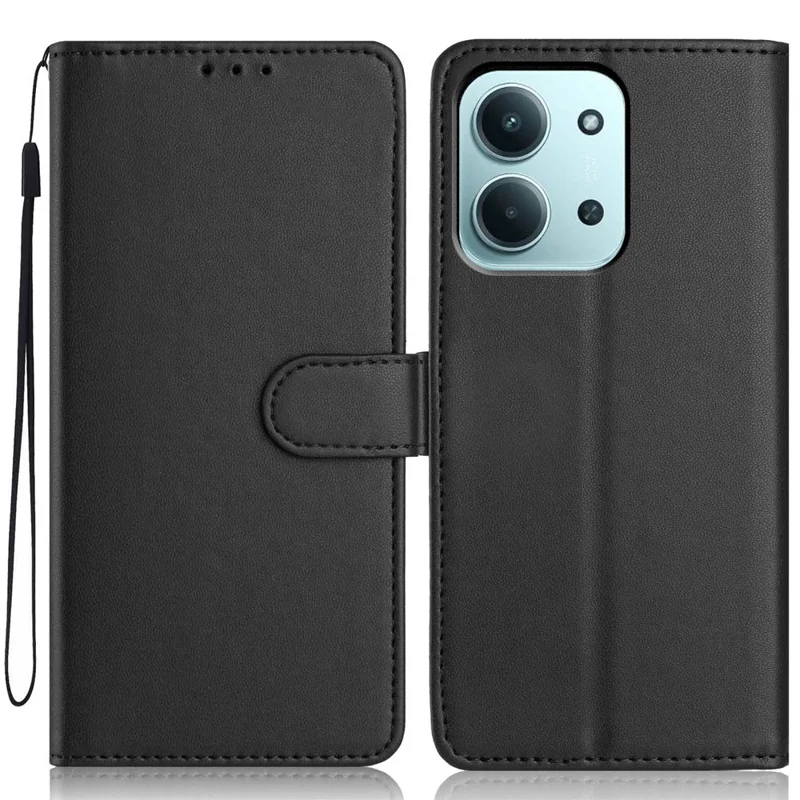 Funda de Cartera para Xiaomi Redmi 15C 5G (UE) (173 mm) / 15C 4G (UE) (173 mm) Cubierta de Teléfono de Cuero con Soporte / Múltiples Ranuras para Tarjetas - Negro