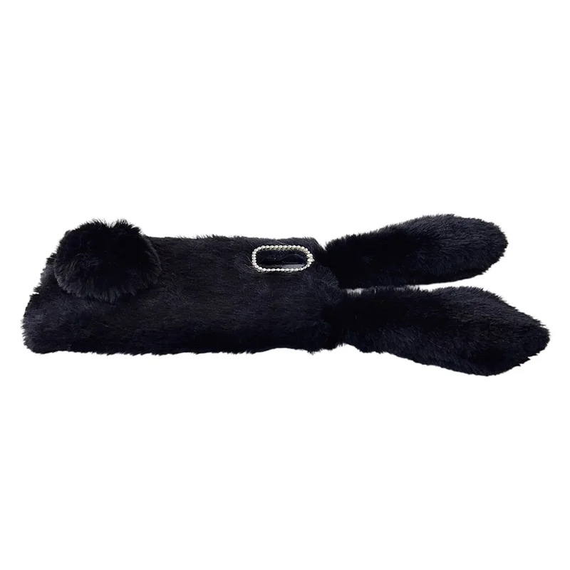Чехол для Samsung Galaxy Xcover7 Plush Cute Bunny Winter Fluffy TPU Phone Cover - Black