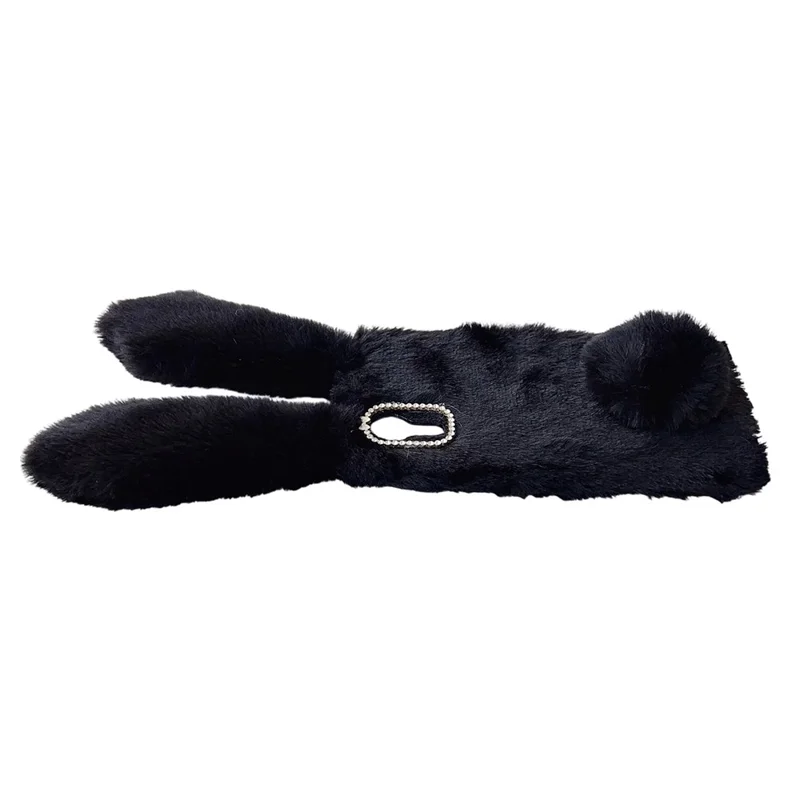 Чехол для Samsung Galaxy Xcover7 Plush Cute Bunny Winter Fluffy TPU Phone Cover - Black