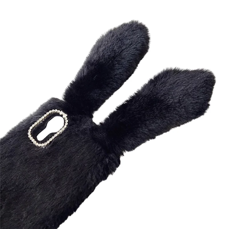 Чехол для Samsung Galaxy Xcover7 Plush Cute Bunny Winter Fluffy TPU Phone Cover - Black