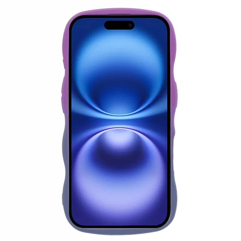For iPhone 17 Case Gradient Color Rubberized TPU Phone Cover - Purple + Lavender Grey