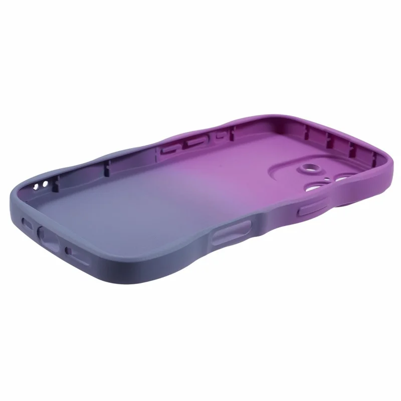 For iPhone 17 Case Gradient Color Rubberized TPU Phone Cover - Purple + Lavender Grey