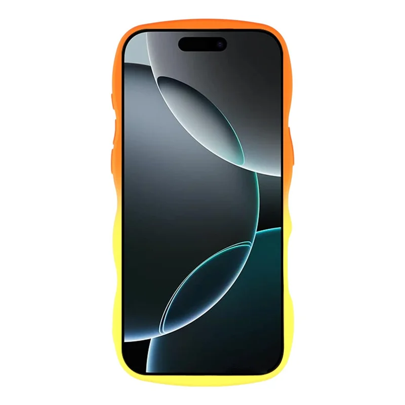 For iPhone 17 Pro Case Gradient Color Rubberized TPU Phone Cover - Orange + Yellow