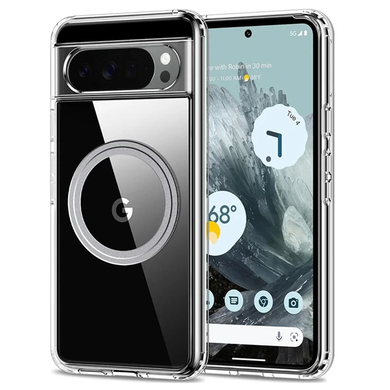 For Google Pixel 10 Pro XL Phone Case Compatible with MagSafe TPU + PC Clear Back Cover