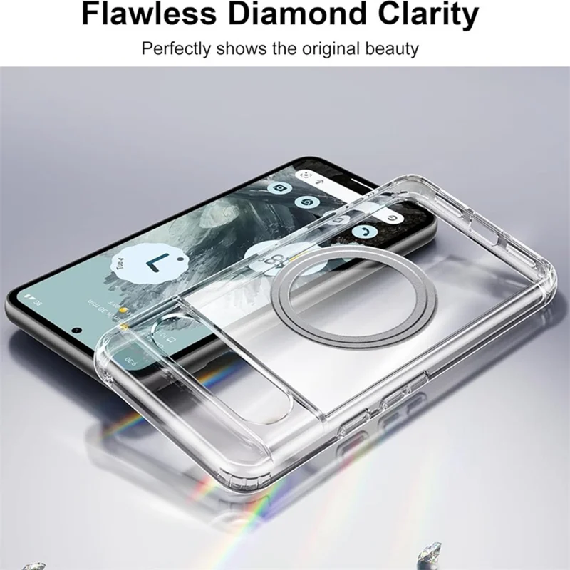 For Google Pixel 10 Pro XL Phone Case Compatible with MagSafe TPU + PC Clear Back Cover