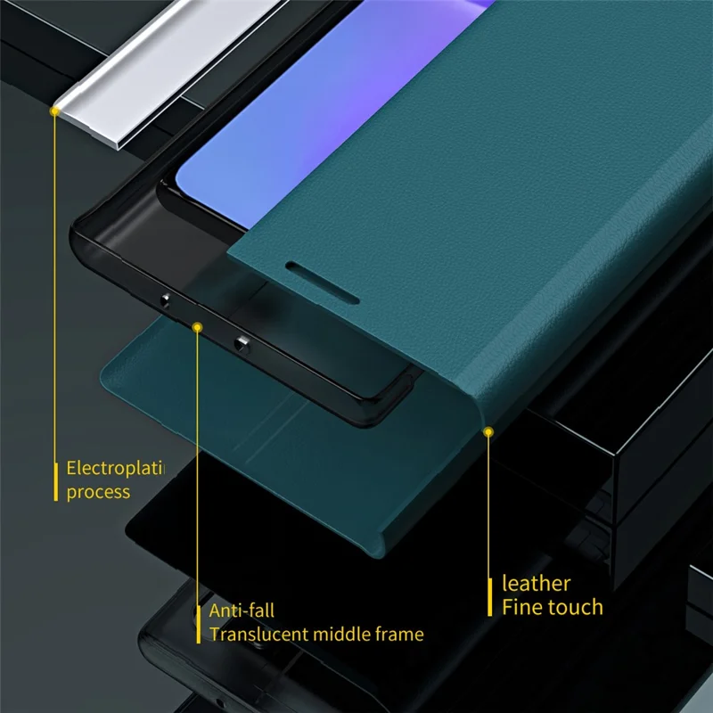 For Samsung Galaxy A07 4G Case Anti-Drop Leather Phone Cover with Stand - Silver