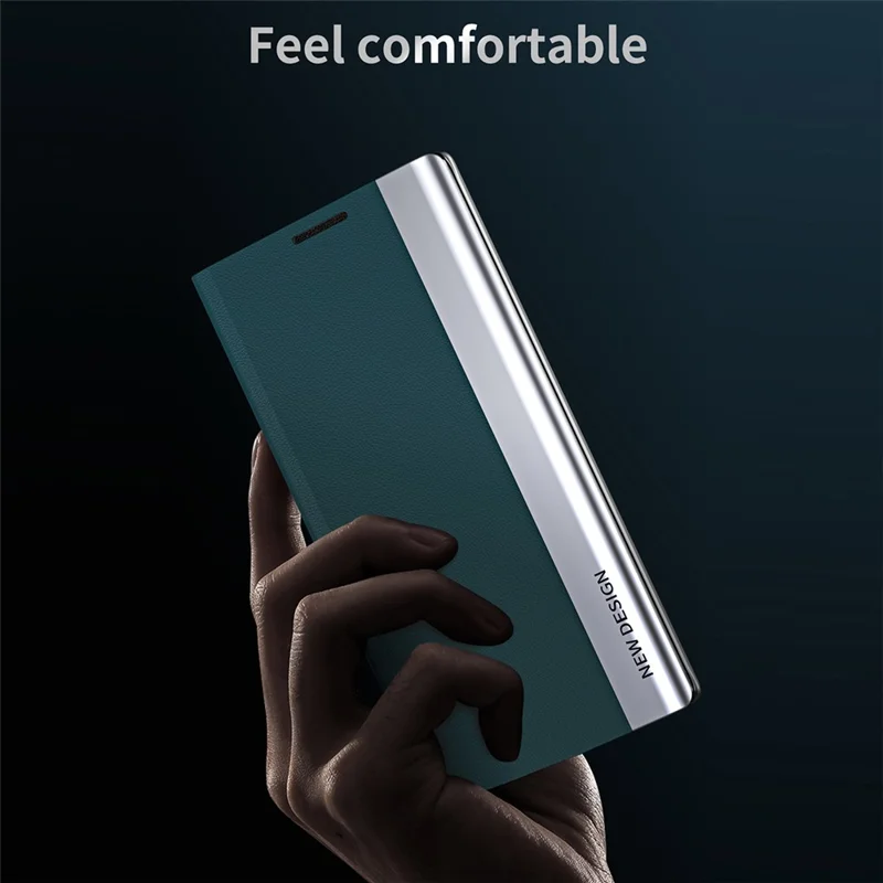 Funda para Samsung Galaxy A17 5G Anticaída Cubierta de Teléfono de Piel con Soporte - Verde