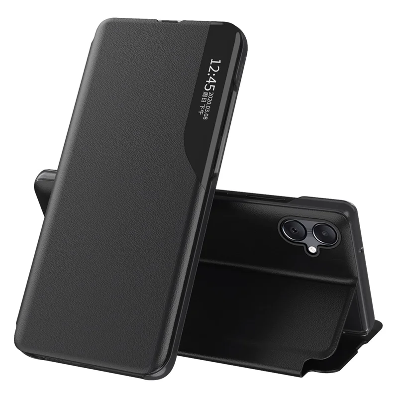 Capa Carteira para Samsung Galaxy A07 4G em Couro PU com Suporte e Flip - Preto