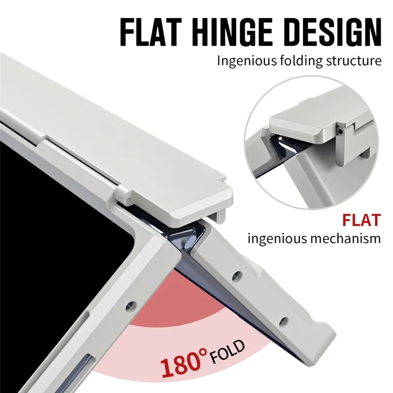 For Samsung Galaxy Z Fold7 5G Case Kickstand Hard PC Phone Cover with Stylus / Screen Protector - White