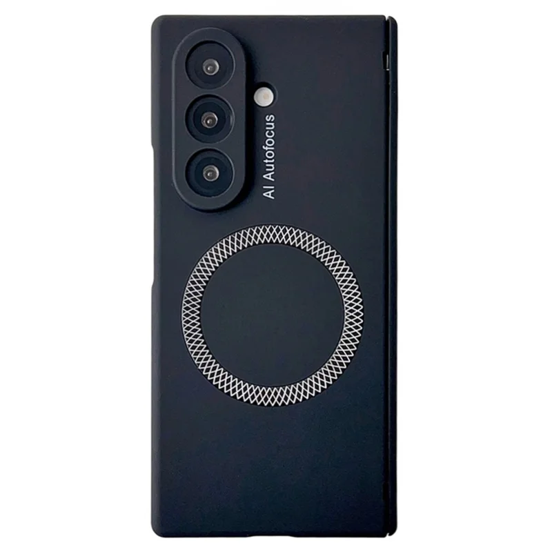 For Samsung Galaxy Z Fold7 5G Magnetic Case Hinge Protection Hard PC Phone Cover - Black