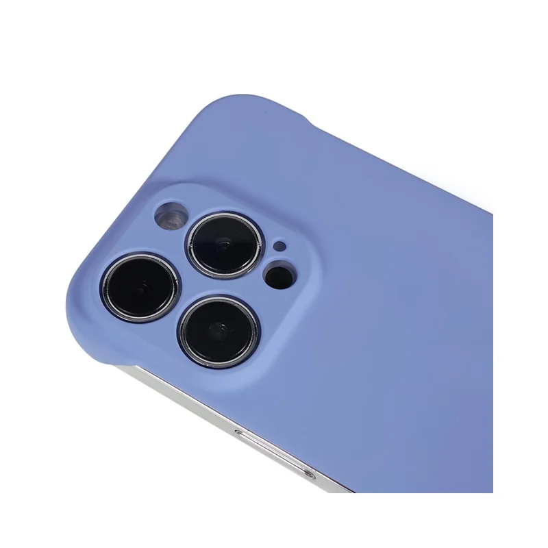 For iPhone 16 Pro Max Frameless Case Hard PC Slim Minimalist Phone Cover Skin-Touch - Light Purple