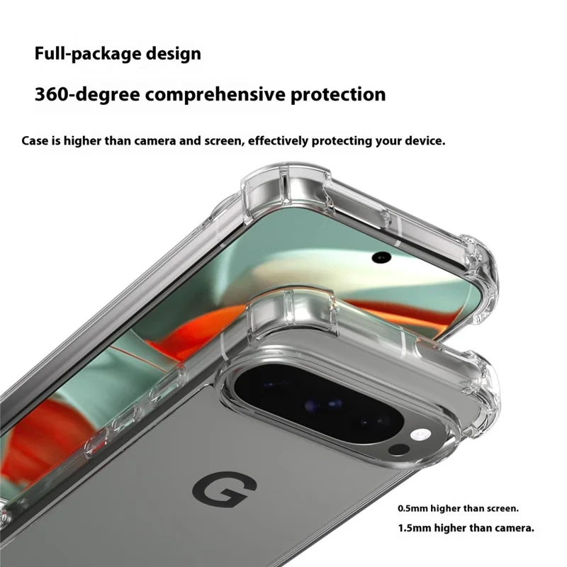 For Google Pixel 10 Pro XL Phone Case TPU + Acrylic 1.5mm Shockproof Clear Back Cover