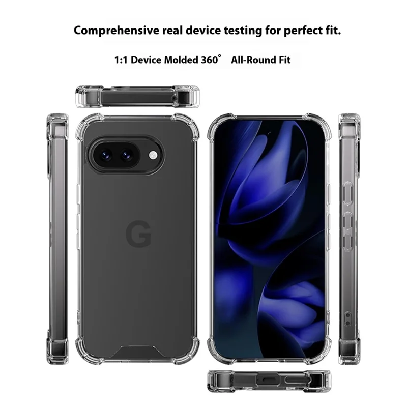 For Google Pixel 9a Phone Case TPU + Acrylic 1.5mm Shockproof Clear Back Cover
