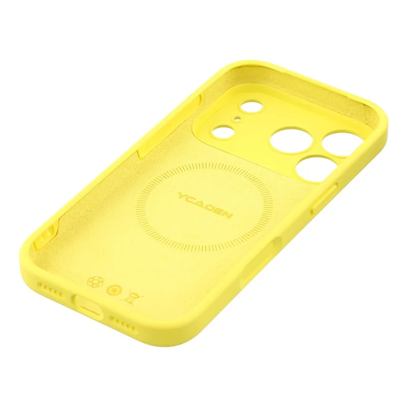 YCADEN For iPhone 17 Pro Max Case Compatible with MagSafe Precise Cutouts TPU Phone Back Cover - Pear Yellow