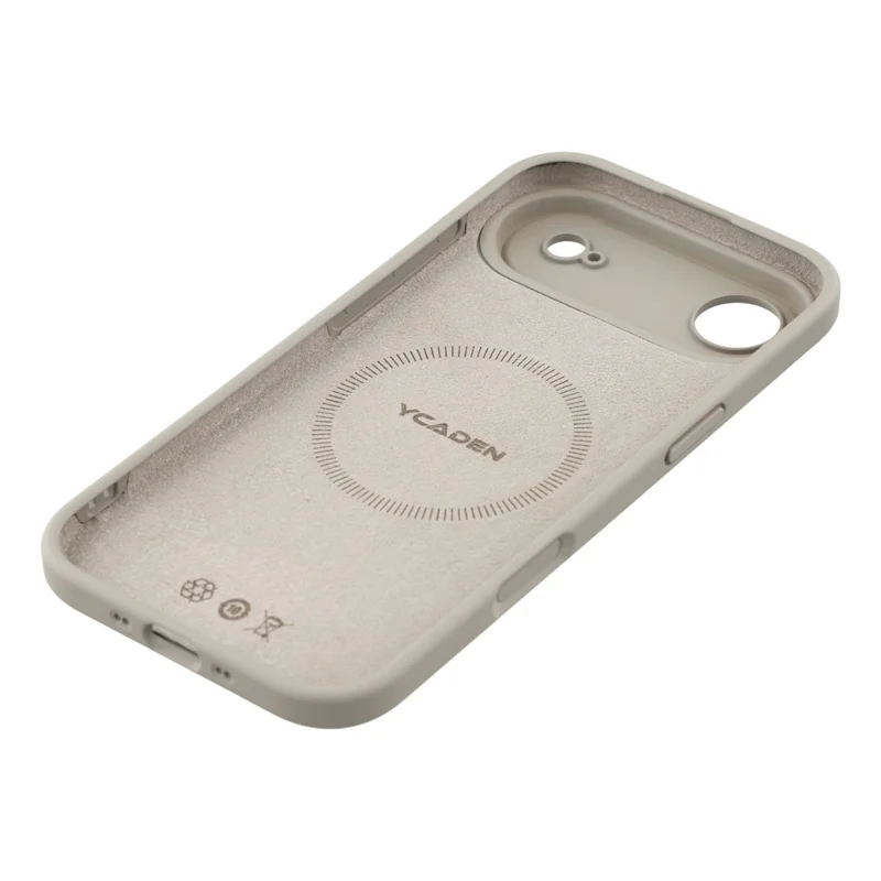 YCADEN For iPhone Air Case Compatible with MagSafe Precise Cutouts TPU Phone Back Cover - Pebble Grey