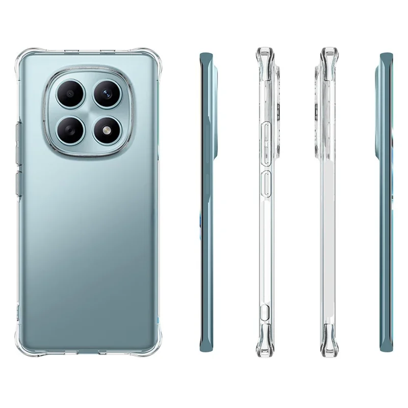 Étui de téléphone portable en TPU pour Xiaomi Redmi Note 15 5G, transparent, antidérapant