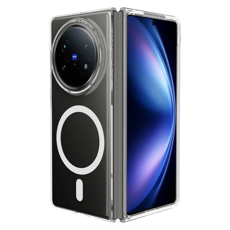 For vivo X Fold5 5G Clear Phone Magnetic Case TPU + Acrylic Back Cover - Clear