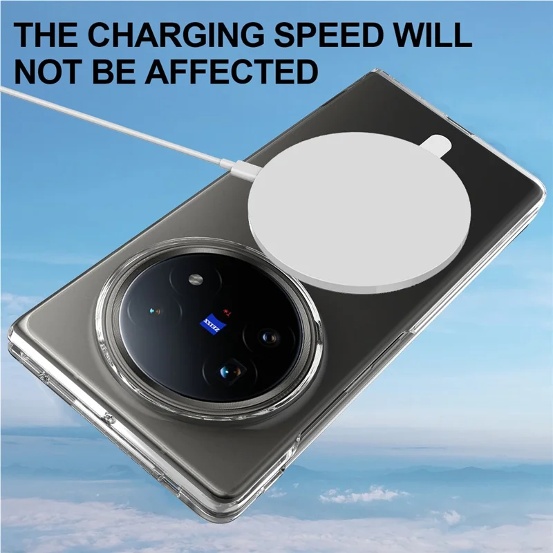 For vivo X Fold5 5G Clear Phone Magnetic Case TPU + Acrylic Back Cover - Clear