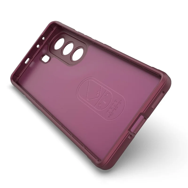 For TECNO Camon 40 Pro 5G Case Anti-Drop Soft TPU Rugged Phone Back Cover - Wine Red