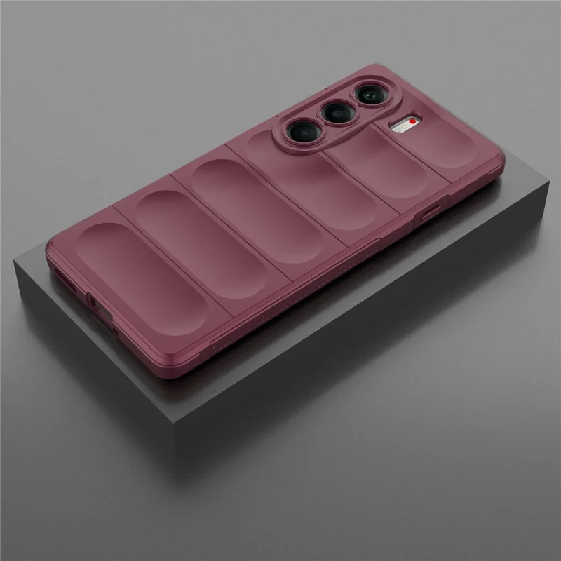 For TECNO Camon 40 Pro 5G Case Anti-Drop Soft TPU Rugged Phone Back Cover - Wine Red