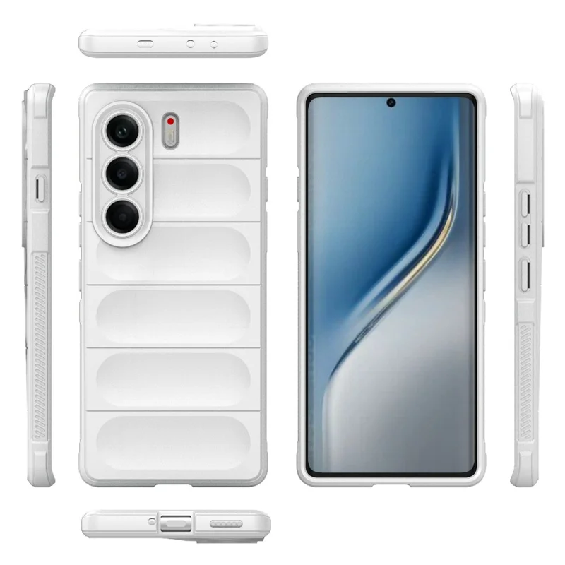 For TECNO Camon 40 Pro 5G Case Anti-Drop Soft TPU Rugged Phone Back Cover - White