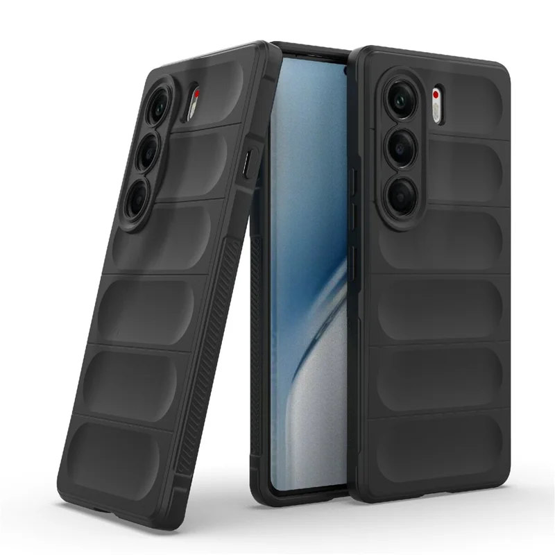 For TECNO Camon 40 Pro 5G Case Anti-Drop Soft TPU Rugged Phone Back Cover - Black