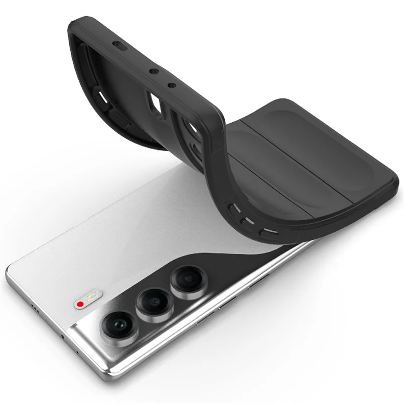 For TECNO Camon 40 Pro 5G Case Anti-Drop Soft TPU Rugged Phone Back Cover - Black