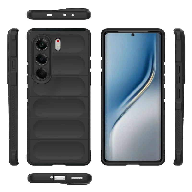 For TECNO Camon 40 Pro 5G Case Anti-Drop Soft TPU Rugged Phone Back Cover - Black