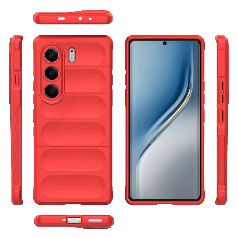 For TECNO Camon 40 Pro 5G Case Anti-Drop Soft TPU Rugged Phone Back Cover - Red