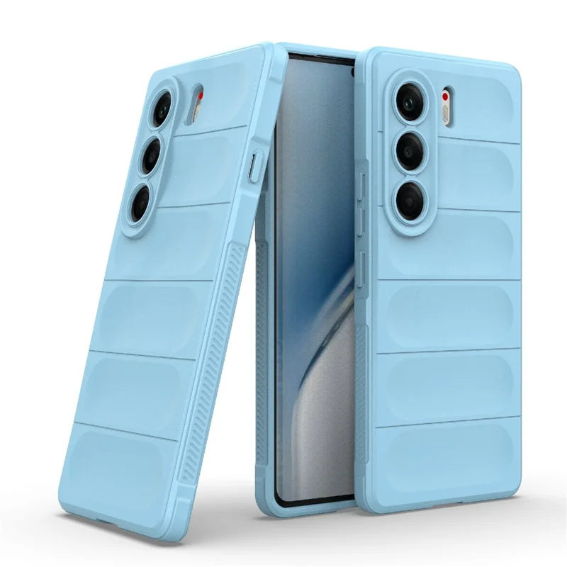 For TECNO Camon 40 Pro 5G Case Anti-Drop Soft TPU Rugged Phone Back Cover - Baby Blue