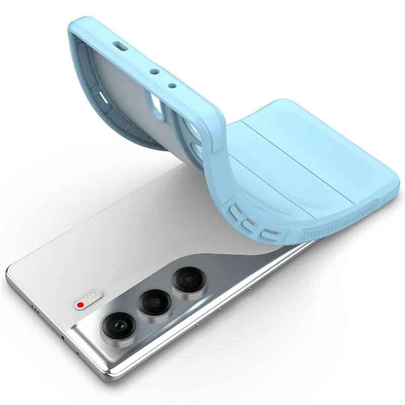 For TECNO Camon 40 Pro 5G Case Anti-Drop Soft TPU Rugged Phone Back Cover - Baby Blue