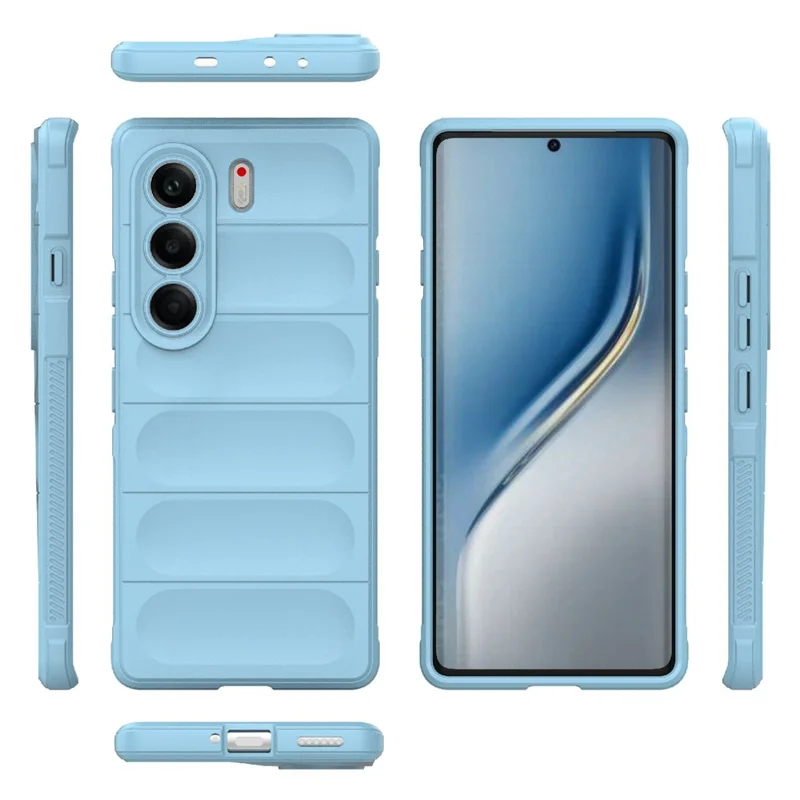 For TECNO Camon 40 Pro 5G Case Anti-Drop Soft TPU Rugged Phone Back Cover - Baby Blue