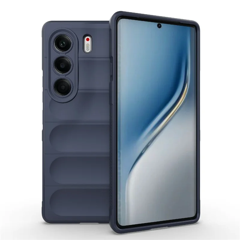For TECNO Camon 40 Pro 5G Case Anti-Drop Soft TPU Rugged Phone Back Cover - Dark Blue