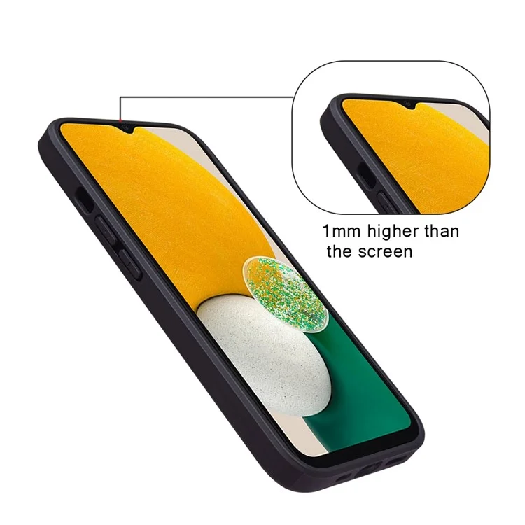 KSQ Style-A For Samsung Galaxy A73 5G PU Leather Coated TPU Protective Cover Card Slots Design Shockproof Back Case - Black