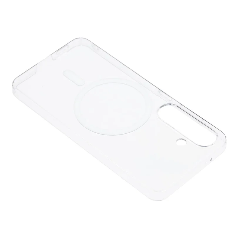For Samsung Galaxy A26 5G Crystal Clear Magnetic Case Hard PC Phone Cover - Transparent White