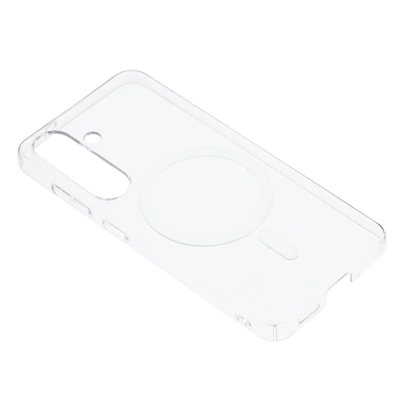 For Samsung Galaxy A26 5G Crystal Clear Magnetic Case Hard PC Phone Cover - Transparent White