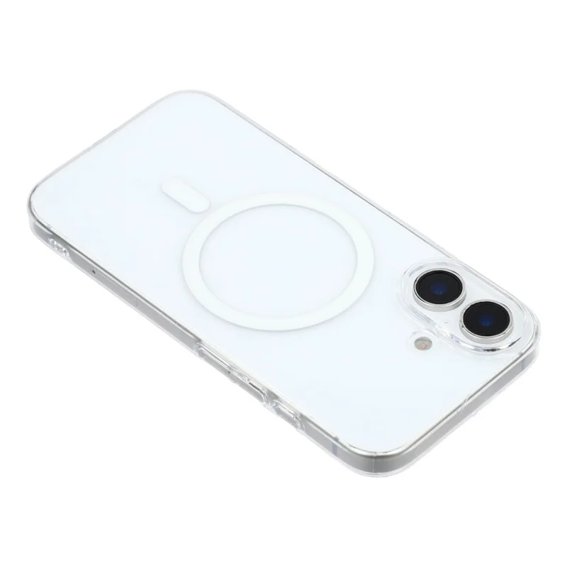 For iPhone 17 Crystal Clear Case Compatible with MagSafe Hard PC Phone Cover - Transparent White
