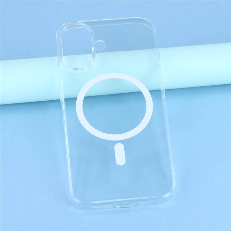 For iPhone 16 Plus Crystal Clear Case Compatible with MagSafe Hard PC Phone Cover - Transparent White