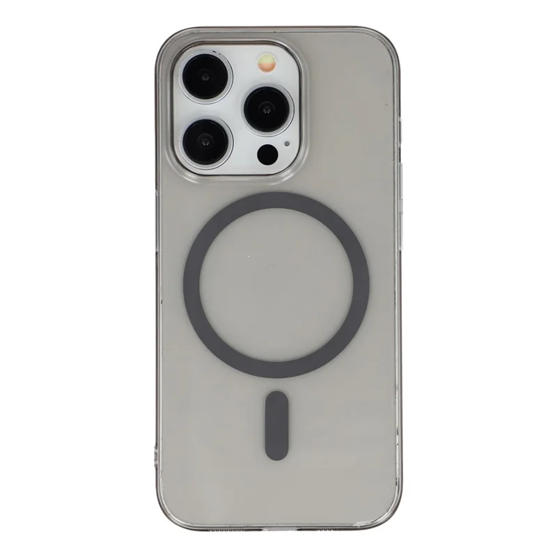 For iPhone 14 Pro Max Crystal Clear Case Compatible with MagSafe Hard PC Phone Cover - Grey